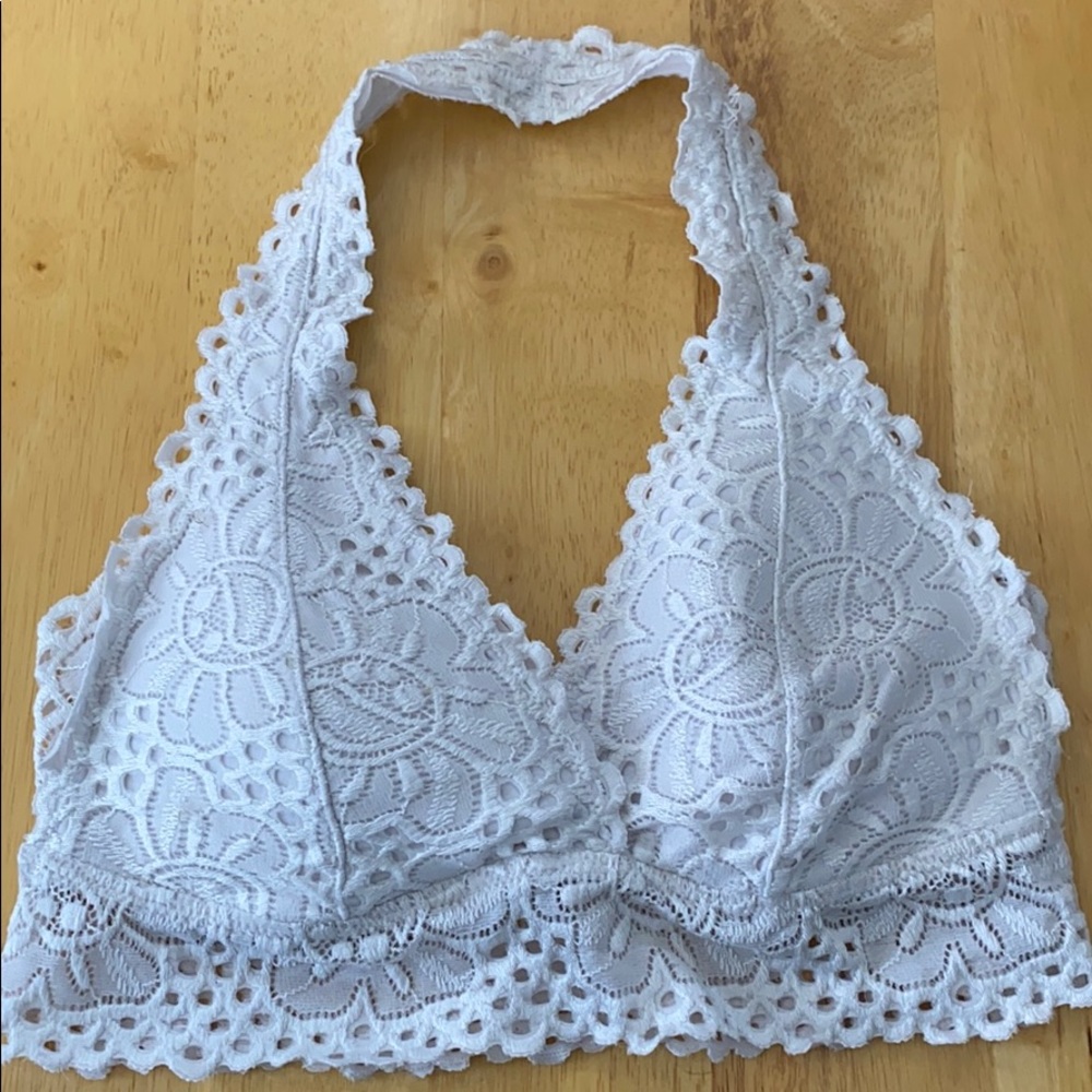 White lace bralette